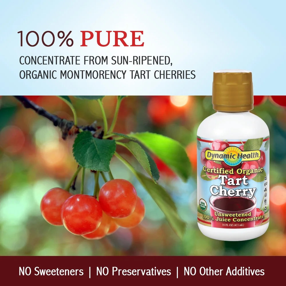 Organic Tart Cherry Juice Concentrate | 100% Pure | 16 Servings