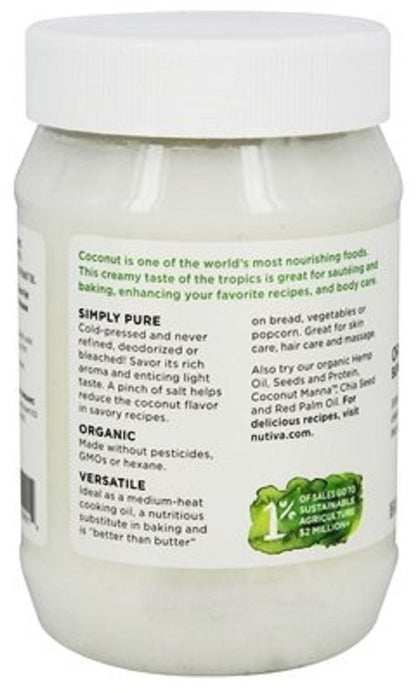 Organic, Cold-Pressed, Unrefined, Virgin Coconut Oil from Fresh, Non-Gmo, Sustainably Farmed Coconuts, 15 Fl Oz (Pack of 2)